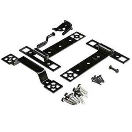 Apositos V8432 Gate Suite Kit with Hinges, Black AP2669271